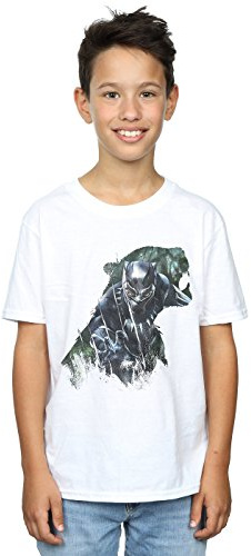 Marvel Boys Black Panther Wild Silhouette T-Shirt