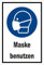 Melis-Folienwerkstatt Aufkleber - Gebots-Zeichen - Maske benutzen - entspr. DIN ISO 7010 / ASR A1.3 – 15x10cm – S00361-032-A +++ in 20 Varianten