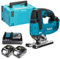 Makita DJV182Z 18V LXT Brushless Jigsaw with 2 x BL1830 3.0Ah Batteries, Charger & Type 3 Case