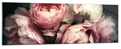 ARTTOR Bilder auf Glas 160x50cm Wandbild Glasdruck Botanik Blumen - 3930