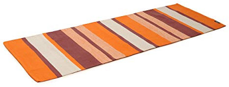 Yogishop Yogateppich Cotton Rug - Striped 201 x 70 x 0.3 cm, orange