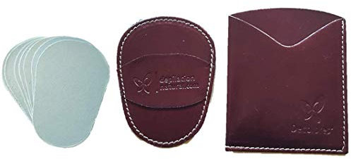 Decolores - Guante Depilatorio Corporal - Depilación Natural de Silicio - Estuche y 10 Láminas de Silicio - Depiladora sin Dolor y Natural - Piel Suave y Perfecta - Vegano - Color Marrón