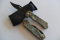 CP-CP-075 - Camouflage Couteau Automatique Lame Acier Noir 8,5 Cm Manche Acier Chasse Pêche Bivouac