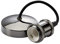Knightsbridge 6 Inch E27 Vintage Pendant Set in Black Nickel, 150mm