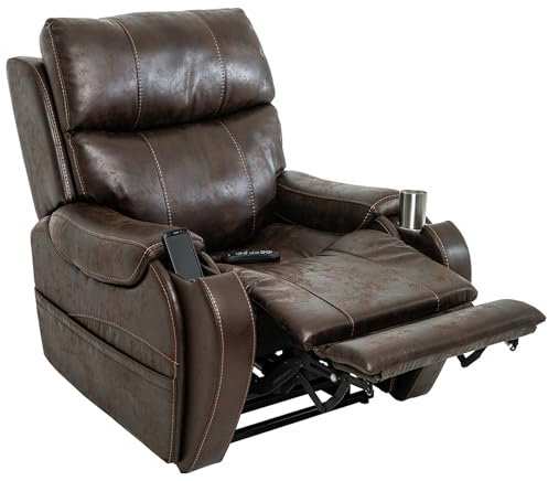 Fenetic Wellbeing Atlas Electric Riser and Recliner Mobility Chair 25 Stone max User Weight with Wireless Phone Charger (Walnut)