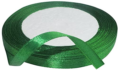 AERZETIX - C50482 - Satinband dekorativ glänzendes - 6mm x 22 meter - grünes gras - kreative projekte nähkunst geschenkverpackung zur geburtstagsfeier