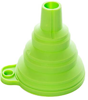 Entonnoir pliable en silicone - Entonnoir de cuisine pliable - Entonnoir de cuisine pliable pour transfert de liquide - Vert