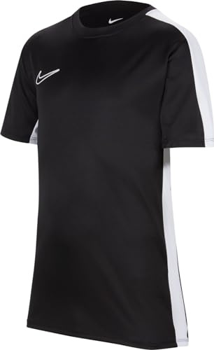 NIKE Unisex Kids Y Nk Df Acd23 Top T-Shirt, Black/White/White, L UK