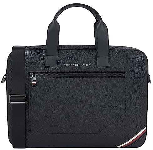 Tommy Hilfiger TH Central Slim Computer Bag AM0AM11579, Sac pour Ordinateur Homme, Noir (Black), OS