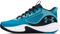 Under Armour Unisex-Erwachsene UA Lockdown 6 Basketballschuh, 401 Capri Schwarz Himmelblau, 43.5/44 EU