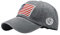 QIFLY Unisex Erwachsene Baseball Cap Grau Flagge Sommer Outdoor Sport Baseballkappe mit USA Flagge und atmungsaktiver Mesh