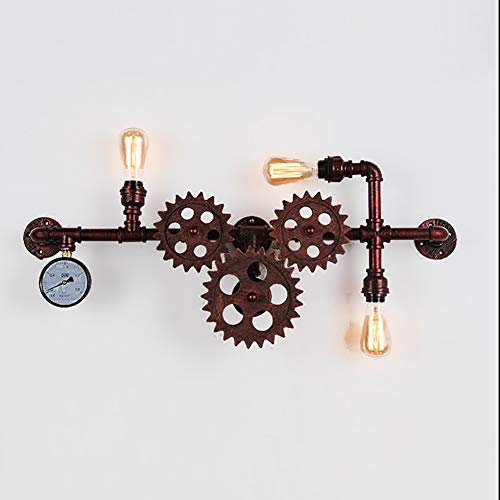 Kreative Drehbare Zahnrad-wandleuchte,Retro Drehbare Zahnrad-wandleuchte,Wand Im Industriellen Stil Dekorative Lampen Und Laternen,Cafe Lampen,Restaurant-Lampen,Wohnzimmerleuchten,-Rusty farbe 90*40cm