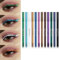 Eyeliner, 12 Farben Eyeliner Set, Glitter Eyeliner Wasserfest, Eyeliner Natürlicher Langlebiger Eyeliner Lidschatten Lip Liner Bleistift Augen, hochpigmentiert, schmutzabweisend, Geschenk für Damen