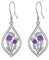 Scottish Thistle Earrings 925 Sterling Silver Scotland Flower Dangle Dangling Drop Charm Earrings Scottish Jewellery Gifts for Women