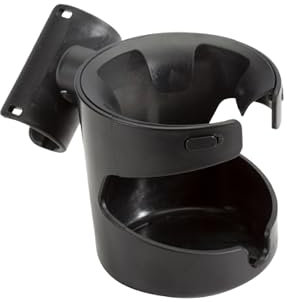 Silver Cross | Wave/Coast Cup Holder | Pram Cup Holder | Pram Accessories | Drinks Holder | Black