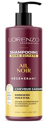 Sulfatfreies Shampoo mit schwarzem Knoblauch (brüchiges Haar) 500 ml Lorenzo Professional