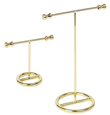 STOBAZA 2st Ohrringständer Armband-display-armband Ringe Halter Halskette Ansehen Ohrsteckerständer Goldener Ohrringhalter Schmuckständer Ringhalterung Eisen Hängestange Ohrringe