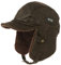 Comhats XL Winter Waterproof Trapper Hats for Men Faux Leather Aviator Pilot Cap with Ear Flaps Warm Fleece Lined Peaked Cap for Hunting Shooting Coffee