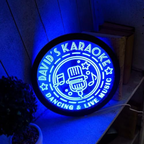 Karaoke Neonschild, individuelles Karaoke LED Schild, personalisiertes Karaoke Neonlicht, individuelles Neonschild für Unternehmen, individuelles Namens Karaoke Leuchtschild