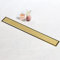 SaniteModar Duschrinne 110cm, Goldener Befliesbar Duschrinne extra flach, Edelstahl Bodenablauf
