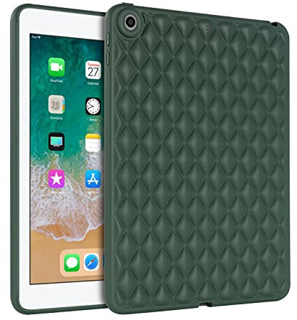 AKABEILA Custodia Compatibile con iPad 6 9.7 2018/iPad 5 9.7 2017/iPad Air 2 2014 Case 3D Diamond Shaped Pattern Elegant Flexible TPU Tablet Antislip Shockproof Cover Women