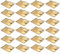 Acan Tradineur - Pack de 24 bandejas rectangulares de cartón con blonda, Fuente reciclable para Pasteles con Encaje de Papel, decoración de Fiestas, presentación de postres (Dorado - 34 x 42 cm)
