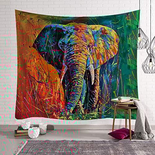 Generisch Böhmen Tapisserie Boho Wandteppich WandDeko Wandtuch 3D Mandala Indischer Stil Elefant Blumen Muster Wandbehang Wohnheim Zimmer Wohnung Schlafzimmer Schlafsaal Hintergrund Dekor 180X230cm