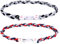 Mikovivi 2 St Baseball-Halskette, Nylon Baseball-Seilhalsketten Sporthalskette Baseball-Kette für Teenager Erwachsene Liebhaber von Baseball-Teams Geschenk (Rot und Schwarz) (Rot)