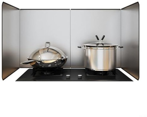 Alanmoship Paraspruzzi pieghevole da cucina, paraschizzi per arrostire, paraschizzi per arrostire, paraspruzzi, 30 x 40 x 40 cm, 30 x 40 x 80 cm, per cucinare, arrostire, piano cottura,