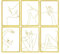 Chostky 6 Stück Metall Wandkunst Dekor, Moderne Linienzeichnung Minimalistische Abstrakte Frau Wandkunst, Weibliche Home Hanging Wall Art Decor für Schlafzimmer Wohnzimmer Bad Küche (Gold)