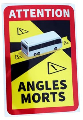 Achtung für Blindaufkleber - Angles Morts Aufkleber Blind Spot Aufkleber - Angles Morts Aufkleber Wohnmobile | Angles Morts Aufkleber für tote Winkel | Autoaufkleber Toter Winkel Aufkleber