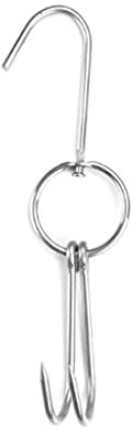 carotoe Stainless Steels Metal Double Hook Roast Duck Beef Shop Hook Hanging Drying BBQ Grills Cooking Smoker Hook Toools