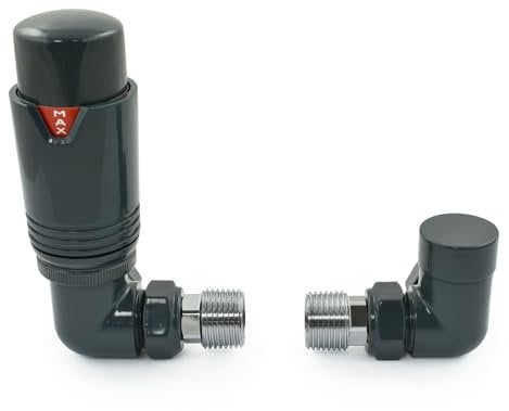 Thermostatic Radiator Valve Corner TRV – Style (All Anthracite)