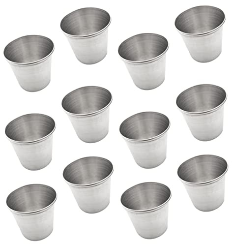 FUNOMOCYA 12pcs Stainless Steel Wine Glasses Margarita Tumbler Mug Lid for Camping