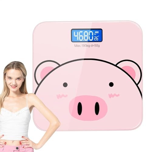 Wpsagek Körpergewichtswaagen,Digitale Personenwaagen | Intelligente Badezimmerwaage, genaue Gewichtswaage - USB-Ladewaage, Cartoon-automatische Körperwaage für Männer