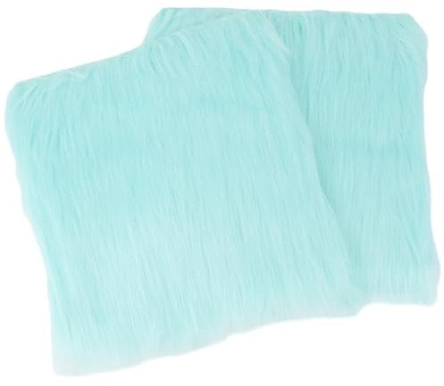 CREATCABIN 2 tappeti Quadrati in Pelliccia Sintetica per armadietti scolastici Mini Tappeto Quadrato soffice con Retro Antiscivolo in Pelle di Pecora Blu Cielo Cuscino in Peluche 30 x 30cm