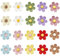 Comzantor 20 Stück 3D Blumen Magnete Kühlschrank, Kühlschrankmagnete, Bunt Starke Magnettafel, Kühlschrankmagnet Dekorative, für Schließfach Whiteboard Pinnwand Tafel Büro Dekor, 10 Farben Groß