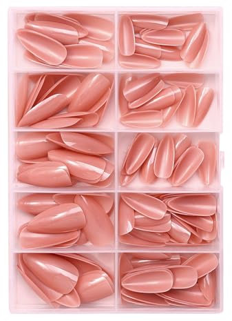 120 x / boîte de faux ongles en amande sur les ongles à coller sur les ongles artificiels simples Conseils pour femme