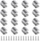 UFURMATE Glass Shelf Bracket, 16Pcs Wall Mounted Adjustable Glass Shelf Clamp Clips Polished Chrome Zinc Alloy Glass Clamp Brackets Supports Mounting Brace for 6-10mm Thick Glass