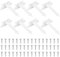 8 Stk T-Scharniere Schwerlastscharnier, Türscharniere für Holztüren, T-förmige Scharniere Klappbar, Dreieck Torscharniere für Schuppentüren Gartentor Fenster, mit 48 Schrauben (120 x 73 mm, Weiß)