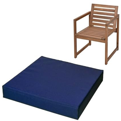 IJQXLA Ersatz-Sitzkissen aus Rattan, 48 x 50 cm, dick, wasserdicht, Stuhlkissen, Sitzpolster aus Schaumstoff für Küche, Esszimmer, Wohnzimmer und Garten, Terrasse, Rattanmöbel, Abnehmbarer Be