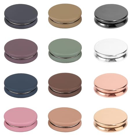 Tinoaly 12stk Starke Hijab Magnetstifte, Bunte No-Snag-Broschennadeln Pinlose Schal-Spange Vielseitige Hijab Magnet-Knöpfe für Frauen Kleidung Kleid Sicherer Unsichtbarer Halt