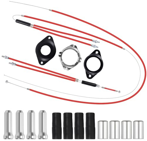 Câbles de frein gyroscopiques de qualité supérieure (ensemble complet) avant et arrière (supérieur et bas) avec kit de rotor rotatif, câble et boîtier pour vélo BMX, stable, flexible pour la plupart