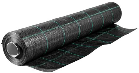 IlGruppone Telo Pacciamatura Antistrappo UV Resistente Permeabile Drenante Orto Giardino Serra Polipropilene Contro Le Erbacce Copertura Pacciamante Super Resistente Stop Erbe Infestanti - 1.05x10Mt