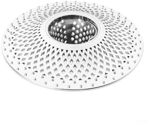 Filtro per vasca da bagno in acciaio inox con manico per vasca da bagno e doccia, protezione anti intasamento, diametro 115 mm