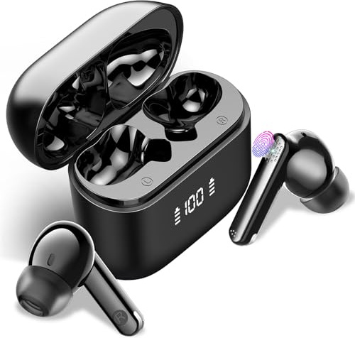 AI Language Translator Earbuds with Audio and Video Calls, 48H AI Headphones with APP for Business, Learning