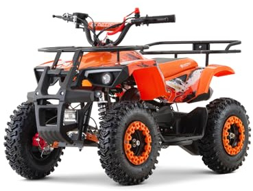 Nitro Motors Dusty Sport 49cc Mini Kinderquad 6 Zoll Alu Easy Starter Automatik Kinder ATV (Orange)