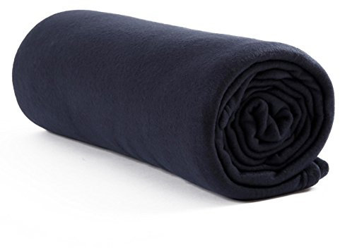 Estexo GmbH Tagesdecke Polar Fleece 2 Größen / 10 Farben wählbar -Polar Fleecedecke Microfaserdecke Kuscheldecke, Fleece XL, XXL, 130x170, 220x240 (220 x 240 cm/XXL, Navy Blue)