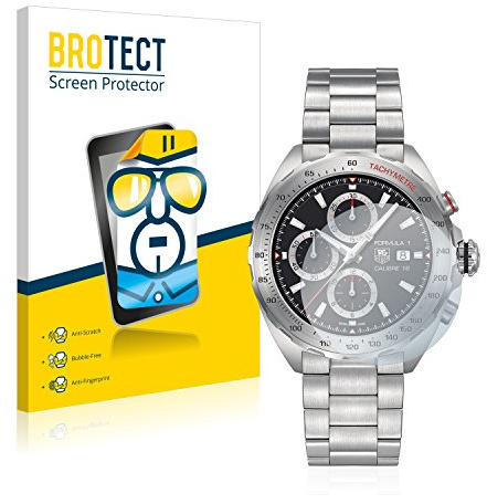 BROTECT Schutzfolie für TAG Heuer Formula 1 | (44 mm) 2 Stück Transparenter Displayschutz Made in Germany Klare Displayschutz-Folie Clear Einfache Montage Case-Friendly