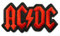 ACDC Orange & Schwarz bestickter Aufnäher zum Aufnähen oder Aufbügeln, 12 cm x 7 cm